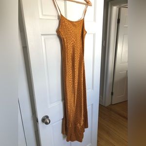 Joie gold satin slip maxi dress
